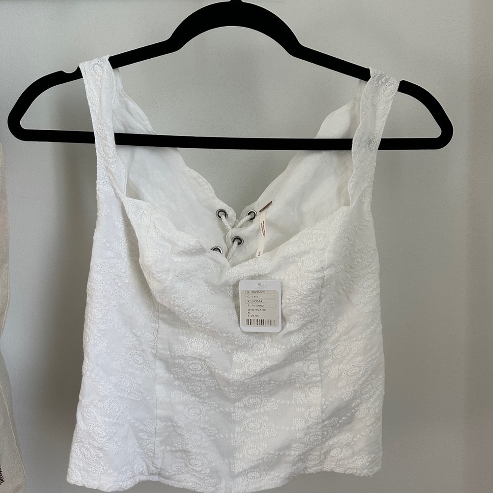 Free people Small corset tank top NWT
